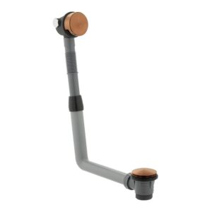 Vado Brushed Bronze Round Clic-Clac Bath Filler Waste & Overflow