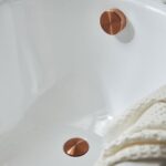 Vado Brushed Bronze Round Clic-Clac Bath Filler Waste & Overflow
