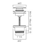 Vado Brushed Bronze Universal Basin Waste