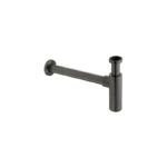 Vado Brushed Black Round Bottle Trap