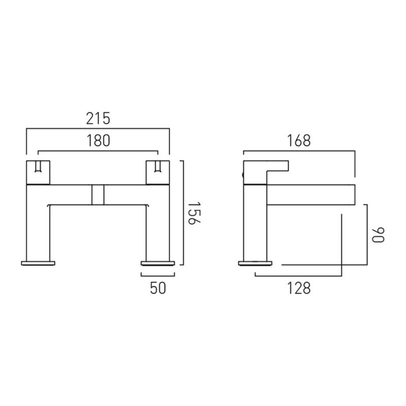 Vado Edit Brushed Nickel Bath Filler Tap