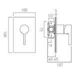 Vado Edit Brushed Bronze 1 Outlet Concealed Manual Valve