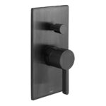 Vado Edit Brushed Black 2 Outlet Concealed Single Lever Shower Valve