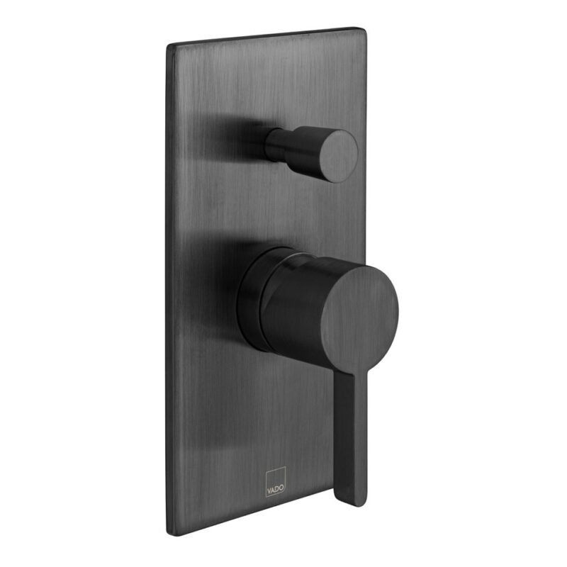 Vado Edit Brushed Black 2 Outlet Concealed Single Lever Shower Valve