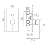 Vado Edit Brushed Bronze 2 Outlet Concealed Single Lever Shower Valve