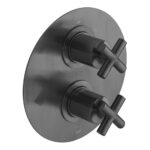 Vado DX Elements Brushed Black 2 Outlet 2 Handle Concealed Thermostatic Valve