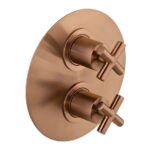 Vado DX Elements Brushed Bronze 2 Outlet, 2 Handle Concealed Thermostatic Valve