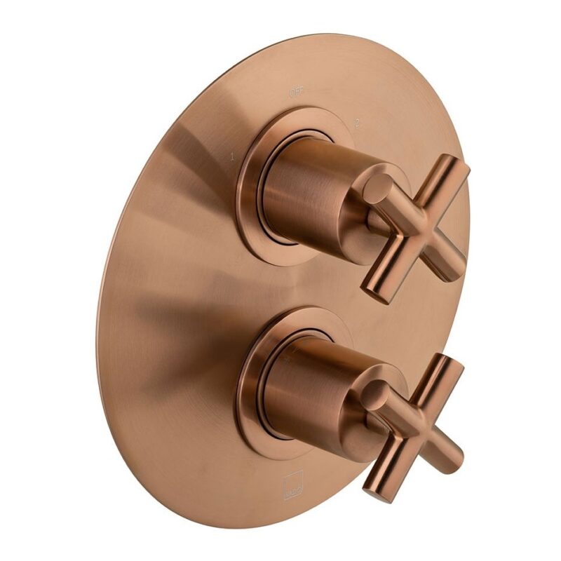 Vado DX Elements Brushed Bronze 2 Outlet, 2 Handle Concealed Thermostatic Valve
