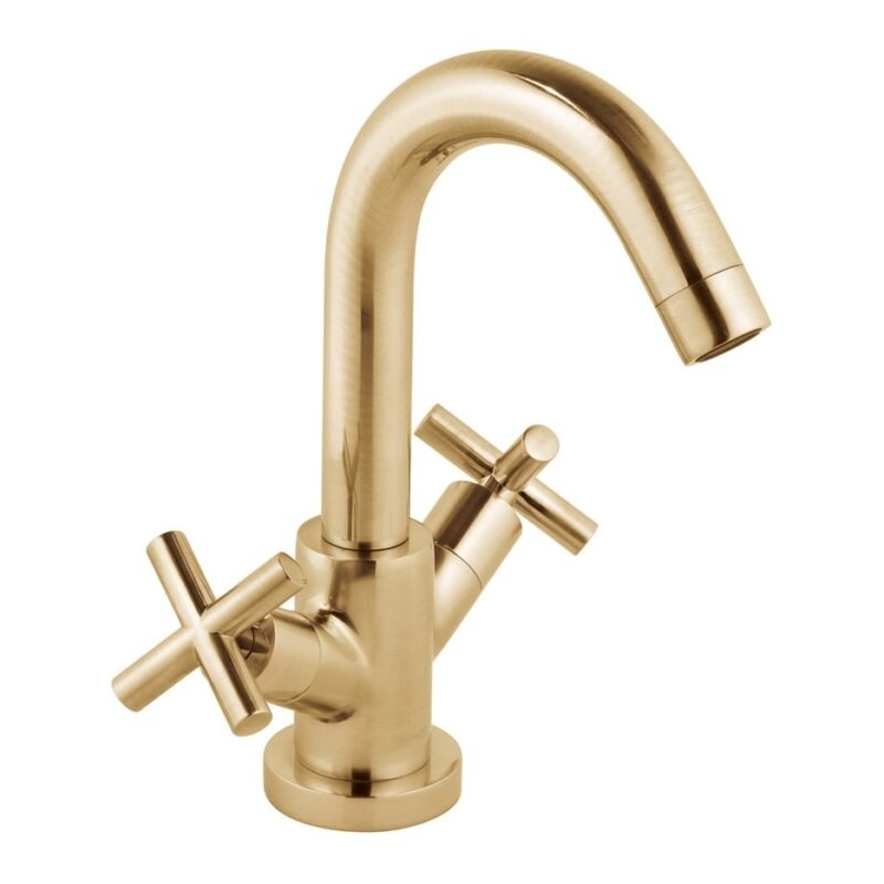 Vado Elements Brushed Gold Mono Basin Mixer Tap