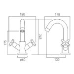 Vado Elements Brushed Bronze Mono Basin Mixer Tap