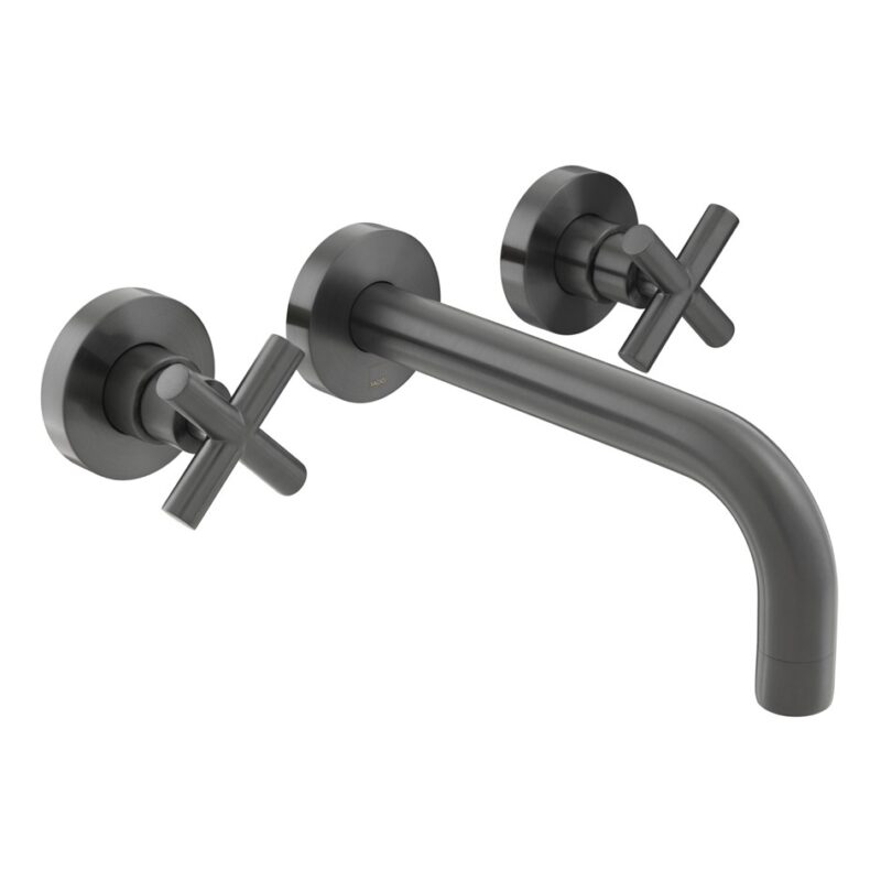 Vado Elements Brushed Black Wall Basin Mixer with 200mm Spout Vado Elements Brushed Black Wall Basin Mixer with 200mm Spout