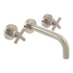 Vado Elements Brushed Nickel Wall Mounted Basin Mixer with 200mm Spout