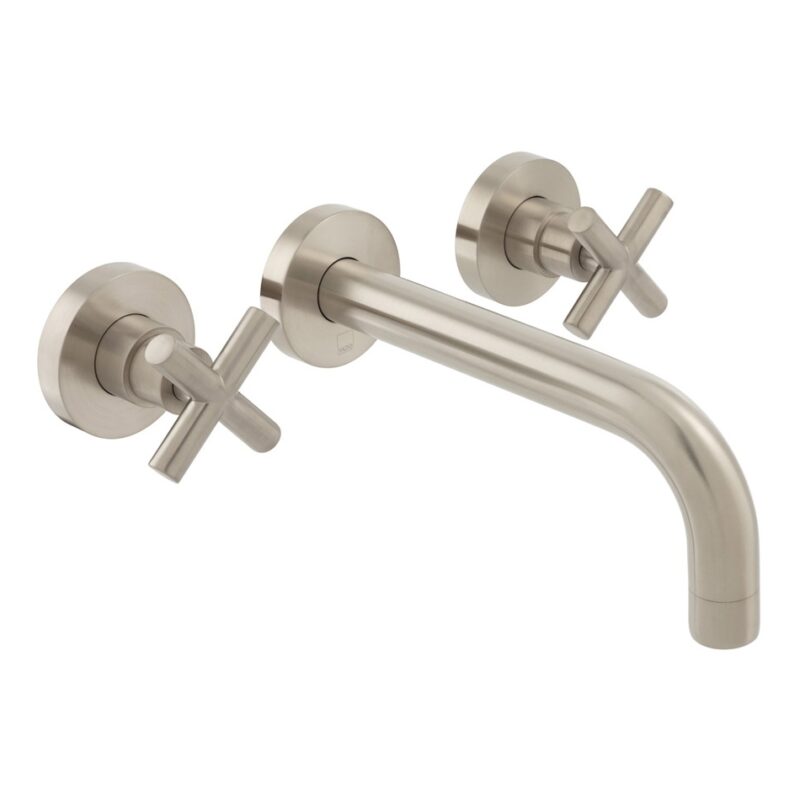 Vado Elements Brushed Nickel Wall Mounted Basin Mixer with 200mm Spout Vado Elements Brushed Nickel Wall Mounted Basin Mixer with 200mm Spout