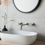 Vado Elements Brushed Nickel Wall Mounted Basin Mixer with 200mm Spout