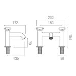 Vado Elements Brushed Black Bath Filler Tap