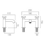 Vado Elements Brushed Gold Bath Filler Tap