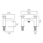 Vado Elements Brushed Nickel Bath Filler Tap