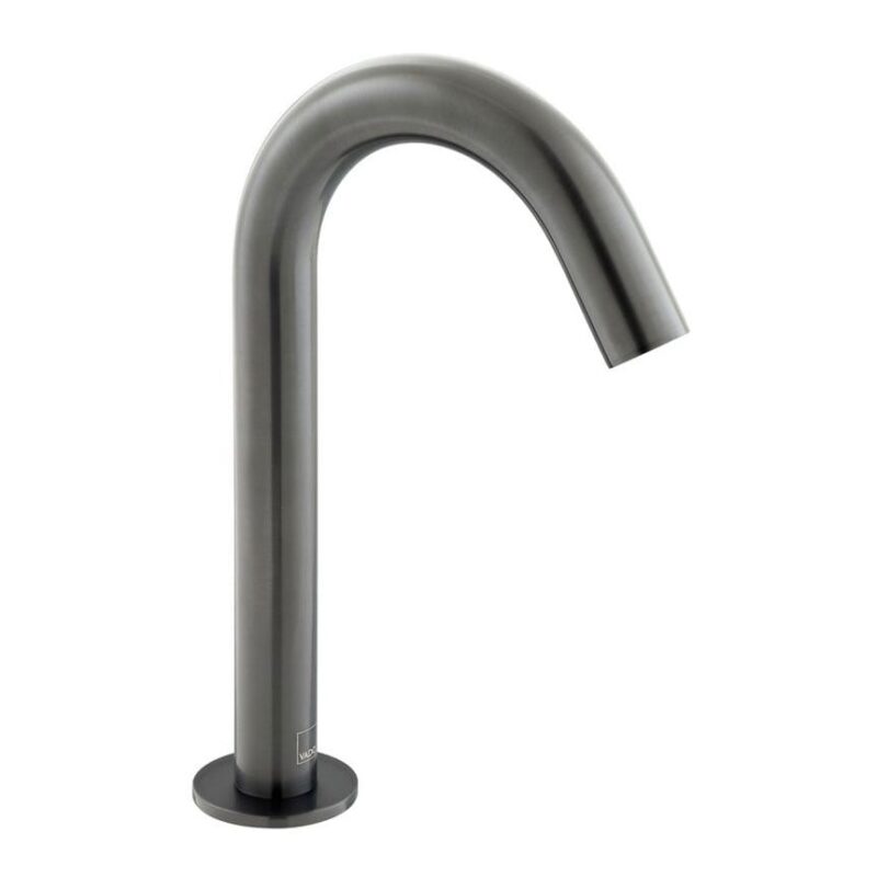 Vado I Tech Brushed Black Infra-Red Deck Mounted Basin Spout
