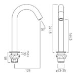 Vado I Tech Brushed Nickel Infra-Red Deck Mounted Basin Spout