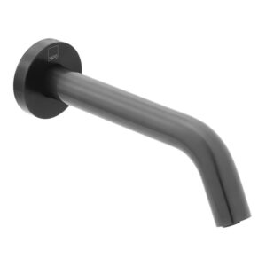Vado I Tech Brushed Black Infra-Red Wall Mounted Basin Spout