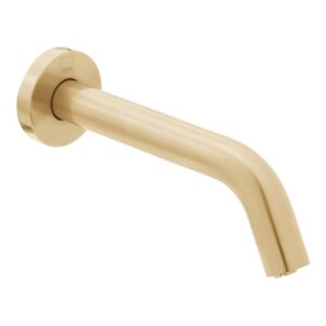 Vado I Tech Brushed Gold Infra-Red Wall Mounted Basin Spout