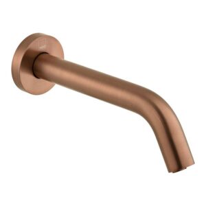 Vado I Tech Brushed Bronze Infra-Red Wall Mounted Basin Spout
