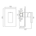 Vado Notion Brushed Nickel 1 Outlet Concealed Manual Shower Valve