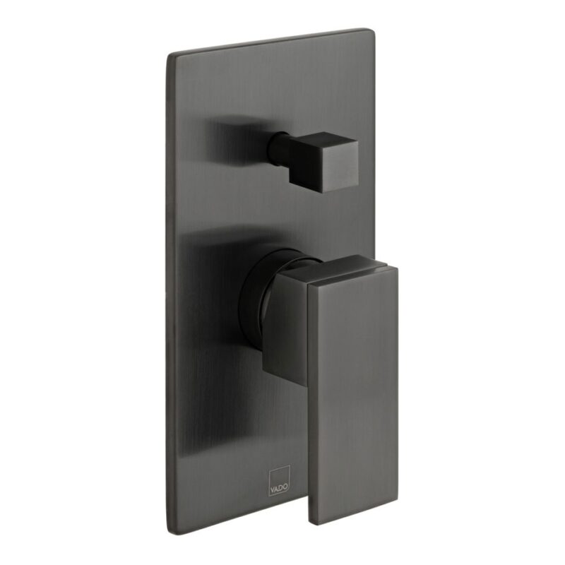 Vado Notion Brushed Black 2 Outlet Concealed Single Lever Shower Valve