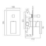 Vado Notion Brushed Gold 2 Outlet Concealed Single Lever Shower Valve