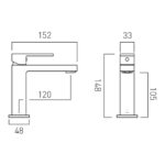 Vado Notion Brushed Nickel Slimline Mono Basin Mixer Tap
