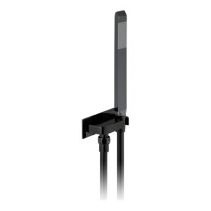 Vado Omika Polished Black Mini Shower Kit with Outlet & Bracket