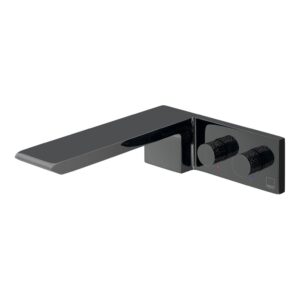 Vado Omika Polished Black Wall Basin Mixer Tap