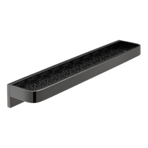 Vado Omika Polished Black Shelf with Geometric Insert 500mm