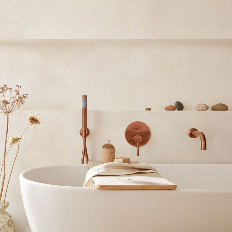 Vado Origins Brushed Bronze 2 Outlet Concealed Single Lever Shower Valve