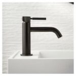 Vado Origins Knurled Brushed Black Slimline Mono Basin Mixer Tap