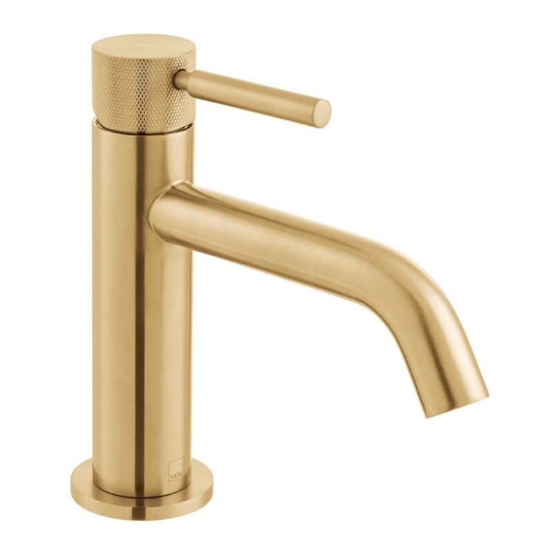 Vado Origins Knurled Brushed Gold Slimline Mono Basin Mixer Tap