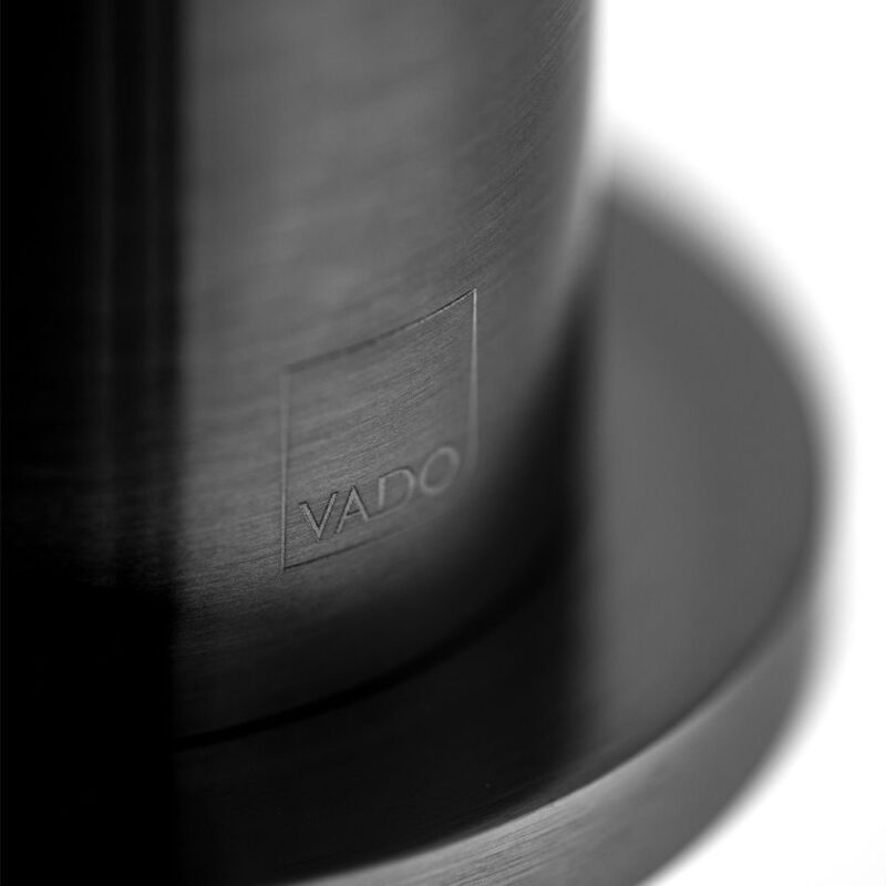 Vado Origins Knurled Brushed Black Slimline Extended Mono Basin Mixer Tap