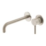 Vado Origins Brushed Nickel Wall Mounted Basin Mixer with 180mm Spout