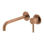 Vado Origins Knurled Brushed Bronze Wall Mounted Basin Mixer Tap