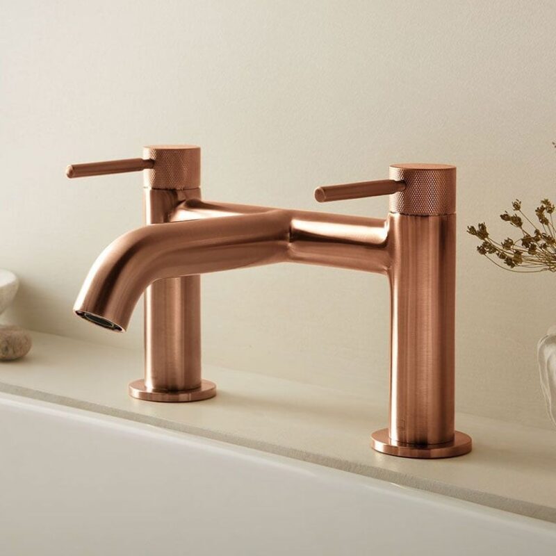 Vado Origins Knurled Brushed Bronze Bath Filler Tap