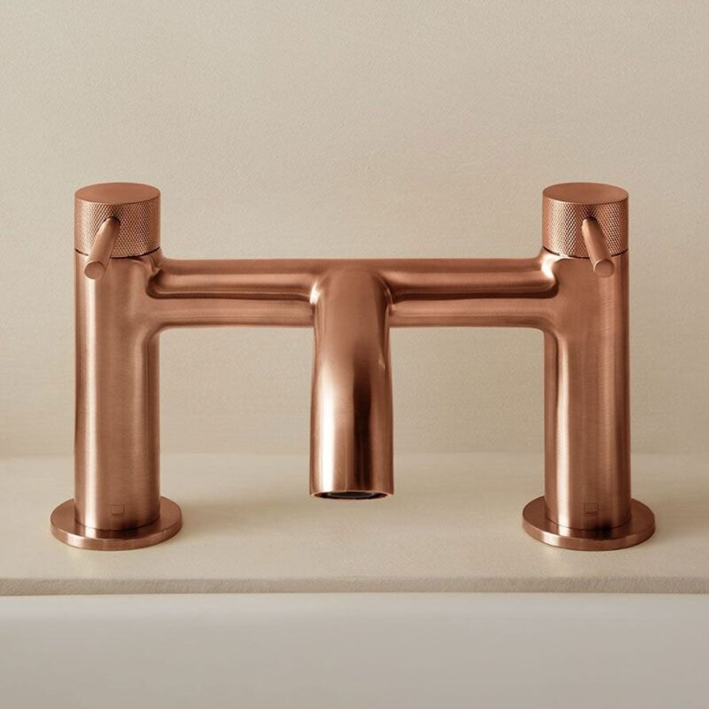 Vado Origins Knurled Brushed Bronze Bath Filler Tap
