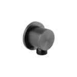 Vado Brushed Black Round Wall Outlet