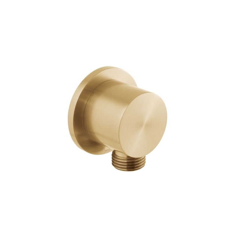 Vado Round Brushed Gold Wall Outlet Vado Round Brushed Gold Wall Outlet