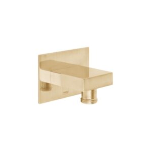 Vado Brushed Gold Square Wall Outlet