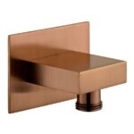 Vado Brushed Bronze Square Wall Outlet