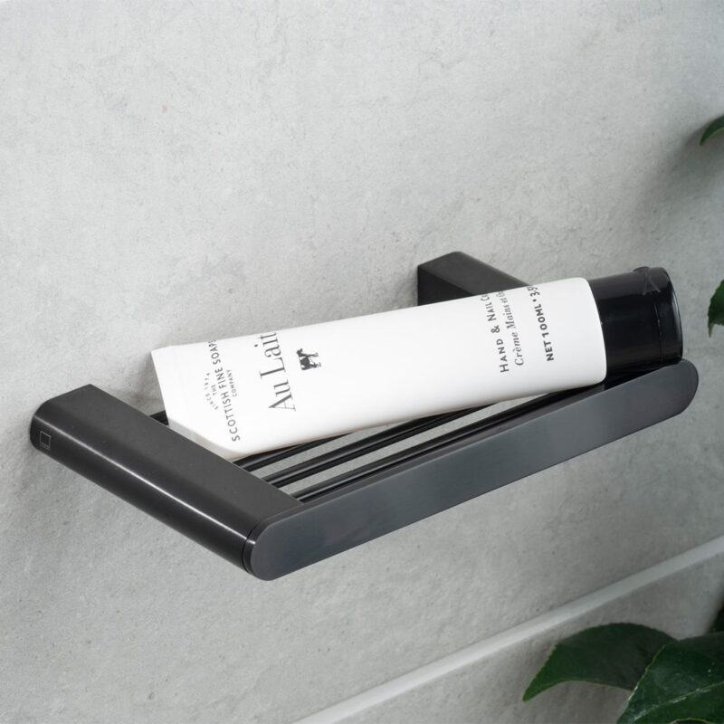 Vado Photon Brushed Black Soap Holder/Shelf