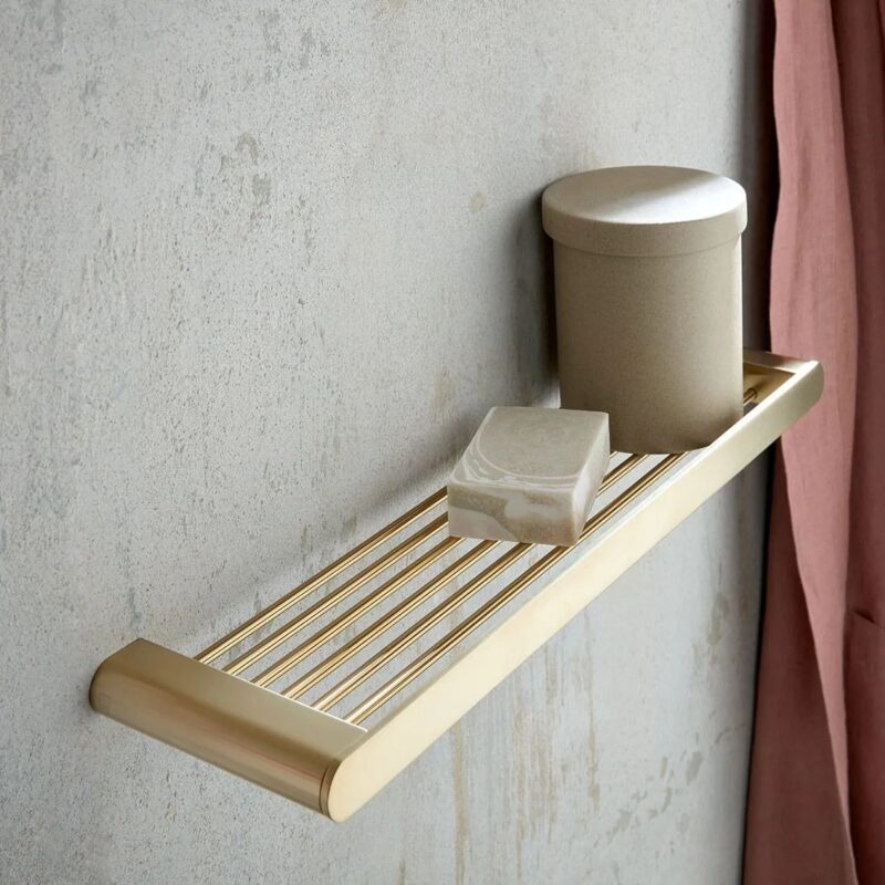 Vado Photon Brushed Gold Shelf 380mm