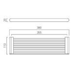 Vado Photon Brushed Nickel Shelf 380mm