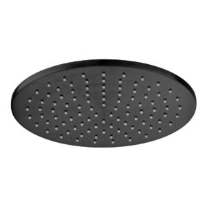 Vado Brushed Black Easy Clean Round Shower Head 250mm