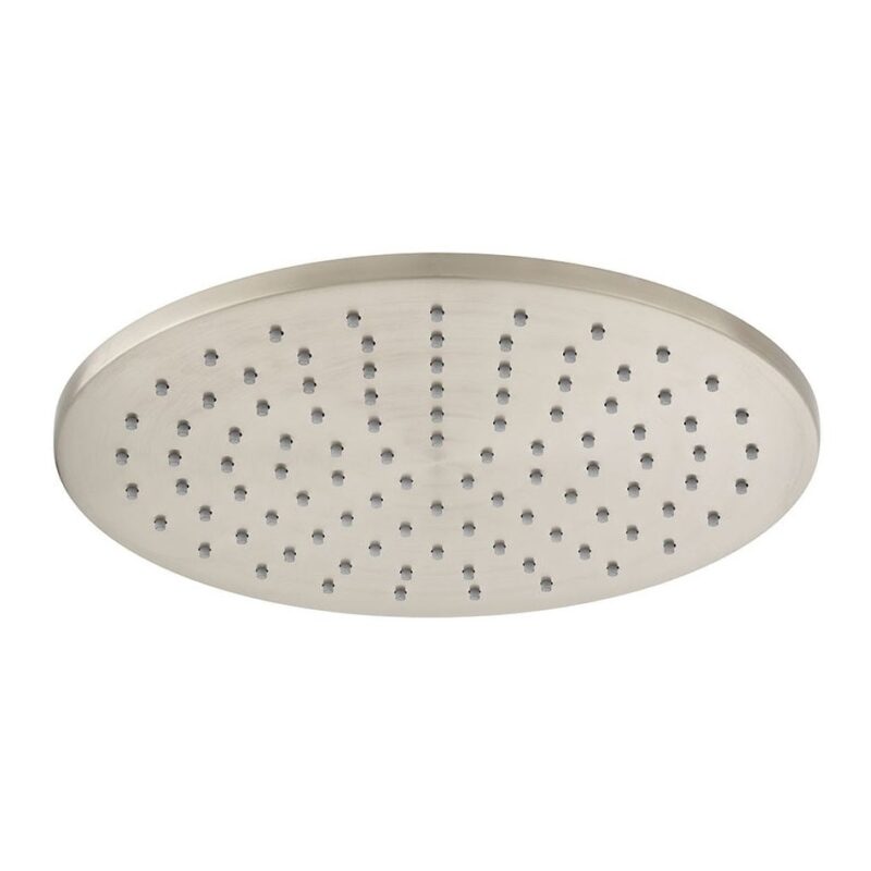 Vado Brushed Nickel Easy Clean Round Shower Head 250mm
